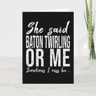Carte Baton Twirling drôle cadeau sportif