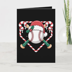 Carte Bâtons de baseball de Noël Bâton de Candy Cane Cha
