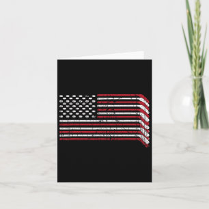 Carte Bâtons de hockey drapeau américain 4 juillet fiert
