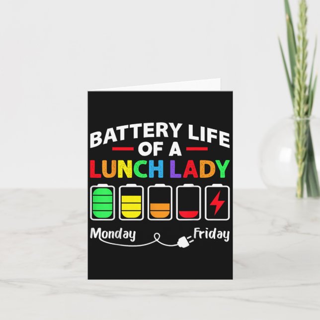 Carte Batterie Life of A School Lunch Lady Cafeteria Wor (Devant)