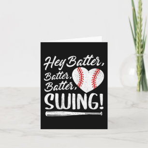 Carte Batteur Swing Baseball Coeur Maman Mignonnes Femme