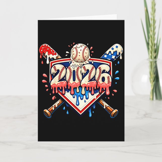Carte Batteurs de baseball 2026 Ice Cream Drip pour garç (Devant)