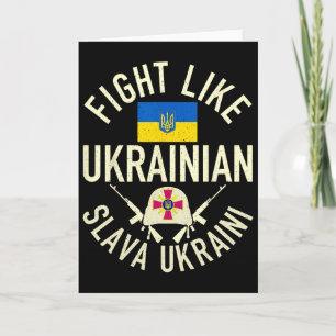 Carte Battez comme Ukrainien Soutenez l'Ukraine Je suis