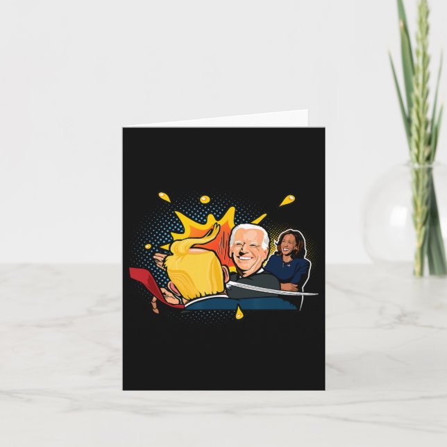 Carte Battre Trump 2024 Soutien aux élections Joe Biden (Devant)