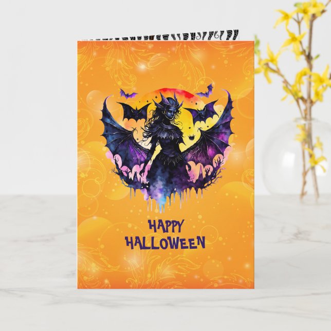 Carte Batwoman Halloween (Fleur jaune)