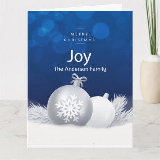 Carte Baubles de neige d'hiver do-it-yourself vacances e