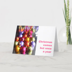 Carte Baubles de Noël