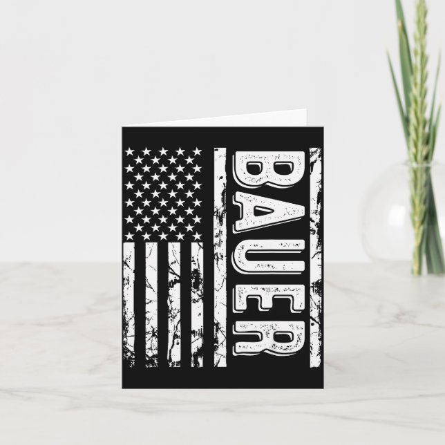 Carte Bauer Last Name Funny Surname Team Bauer Family Re (Devant)