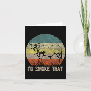 Carte Bbq amusant Je fumerais ce design Vintage avec