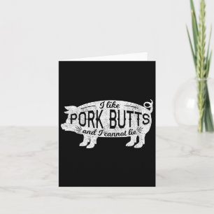 Carte Bbq Drôle J'Aime Les Boutons De Porc Et Je Ne Peux