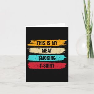 Carte Bbq Smoker Theme Retro - Vintage Ma Viande Fumer