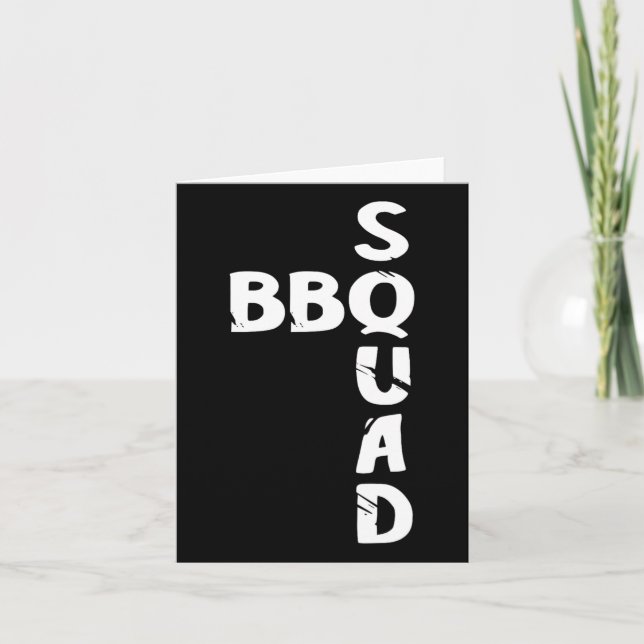 Carte Bbq Squad Fumeur Pit Grill Master Grill Équipe Pi (Devant)