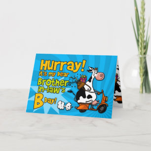 Carte bd scooter vache - beau-frère
