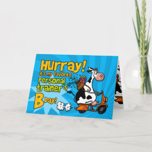 Carte bd scooter vache - entraîneur personnel