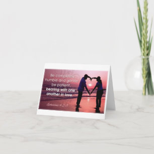 Carte Be completley humble and gentle Ephesians 4:2-3