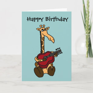 Carte BE- Giraffe fantastique Jouer de la guitare