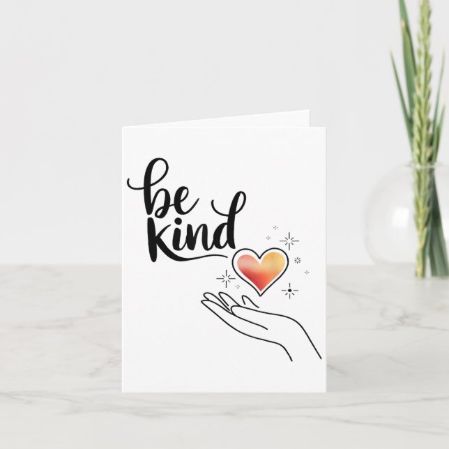 Carte Be Kind Insrational Quote Sitive Motivational  (Devant)