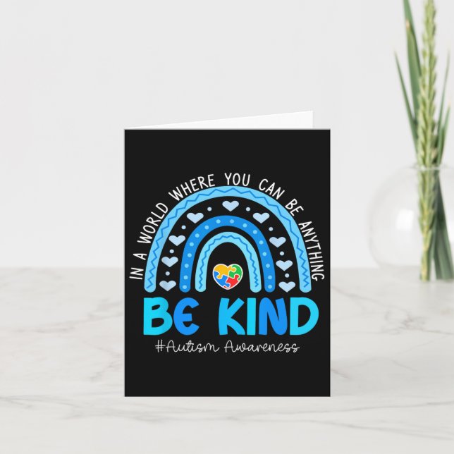 Carte Be Kind Puzzle Rainbow Sensibilisation sur l'autis (Devant)