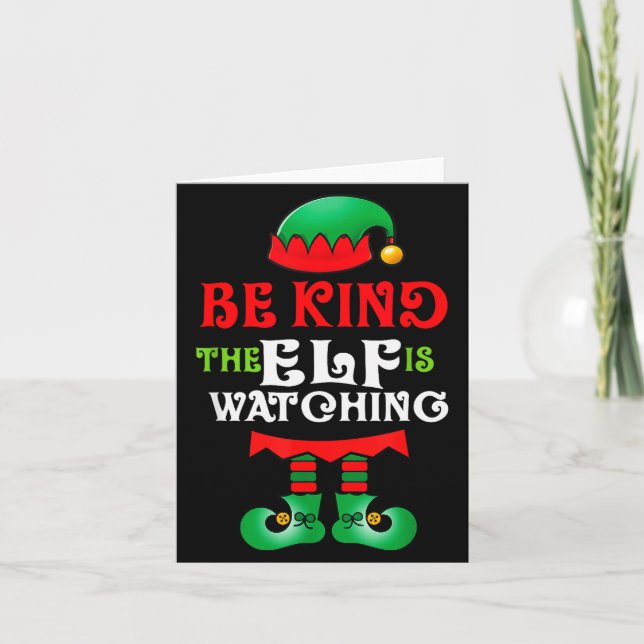 Carte Be Kind Teacher Elf Christmas Anti Bullying Kindne (Devant)