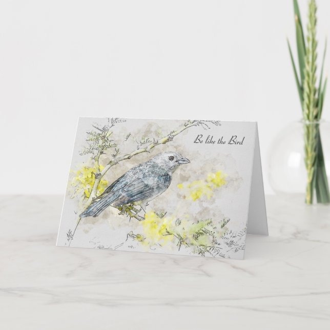 Carte Be Like the Bird Poem par Victor Hugo (Devant)