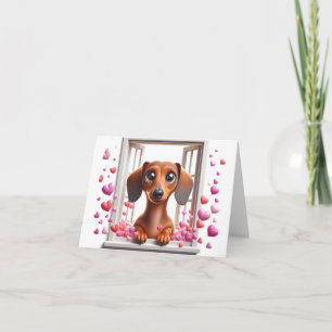 Carte Be Mine Valentine Dachshund