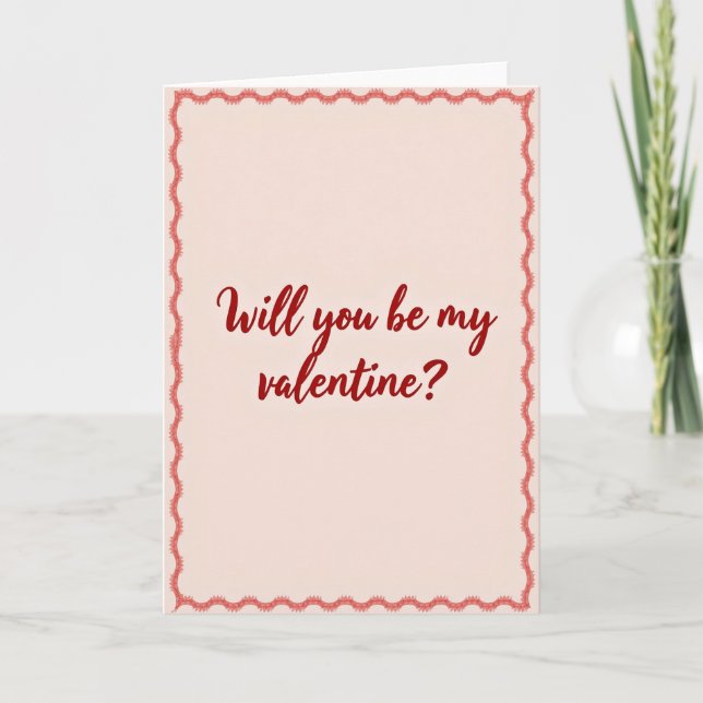 Carte Be My Valentine Card (Devant)
