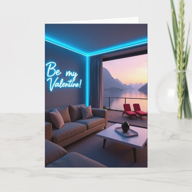 Carte Be My Valentine Luxury View Card (Devant)
