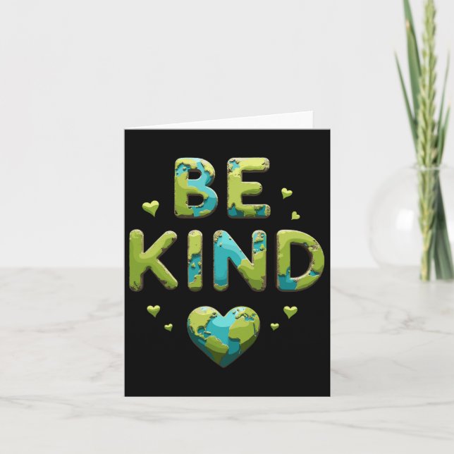Carte Be Nice Be Kind Planet Jour des terres World Kindn (Devant)