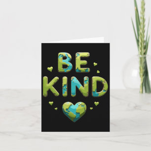 Carte Be Nice Be Kind Planet Jour des terres World Kindn