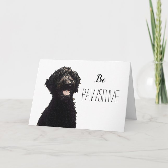 Carte Be Pawsitive - Labraoodle (Devant)