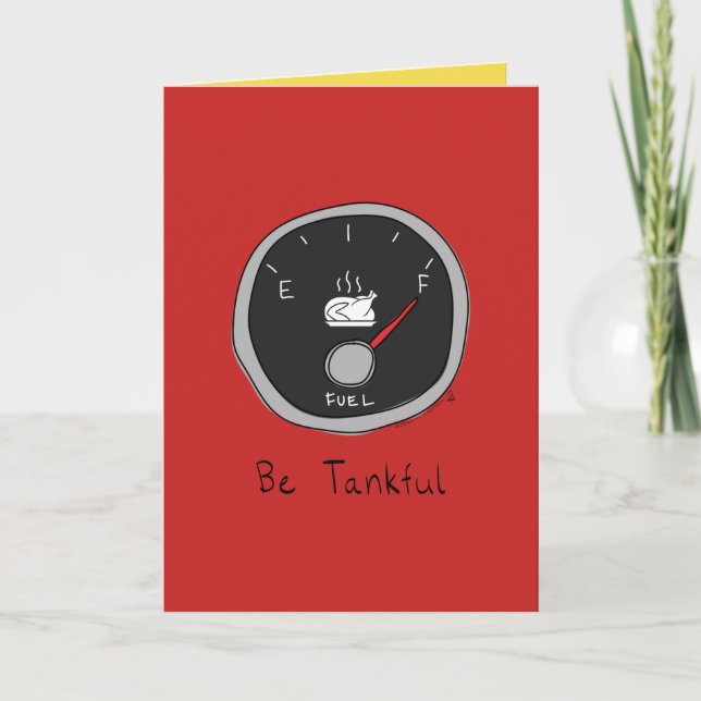 Carte Be Tankful - Funny Thanksgiving Card (Devant)