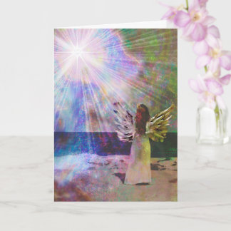 Carte Beach Angel of Light Greeting Card