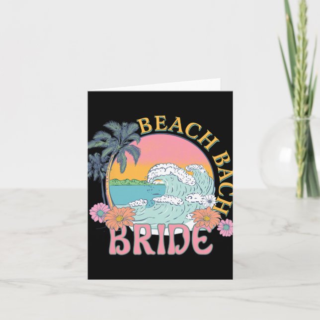 Carte Beach Bach Bridesmaid Rétro Summer Bachelore (Devant)