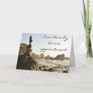 Carte Beach card with quotient, blank inside