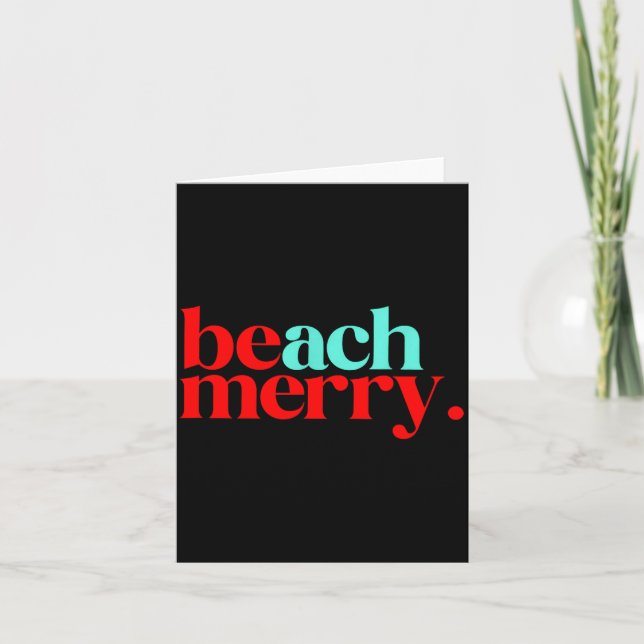 Carte Beach Merry Christmas Funny  (Devant)
