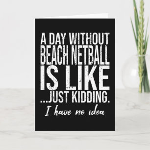 Carte Beach Netball drôle de cadeau sportif