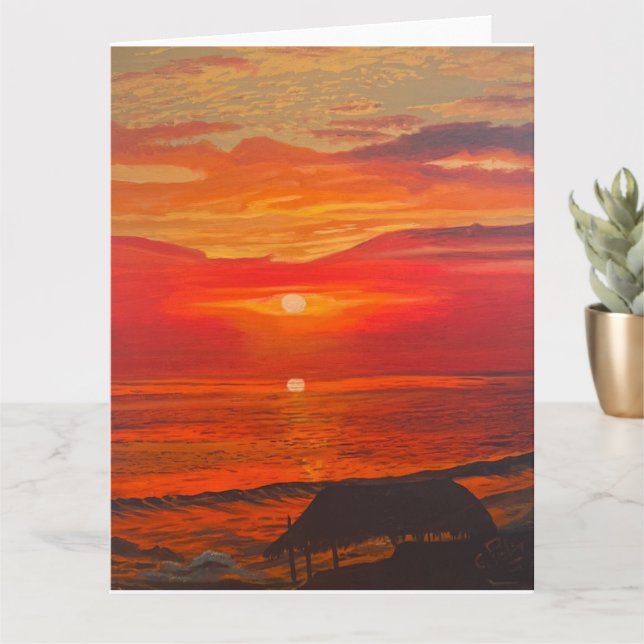 Carte Beach Shack, Original de Gary Poling (Petite plante)