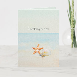 Carte Beach Tropical avec Starfish et Conch