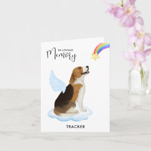 Carte Beagle Angel Chien Memorial Animaux de compagnie p