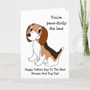 Carte Beagle chien Fête des pères personnalisée