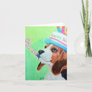 Carte Beagle d'anniversaire