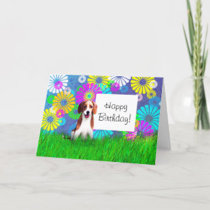Carte Beagle Hound Dog Joyeux anniversaire