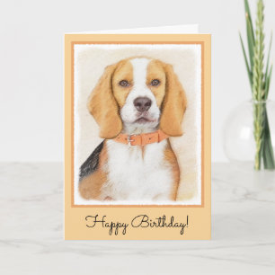 Carte Beagle Hound Dog Peinture Animal Art original