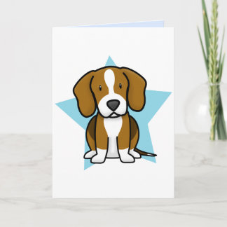 Carte Beagle Kawaii Star