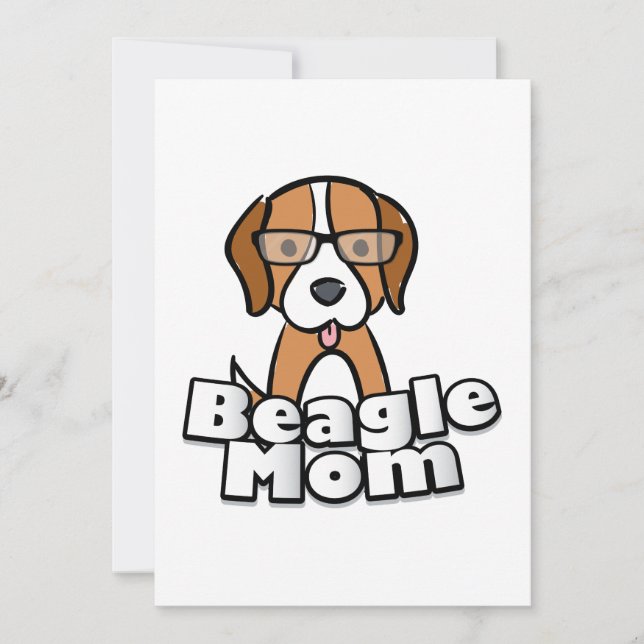 Carte Beagle Maman Amour Chien Fête des Mères Cadeau (Devant)