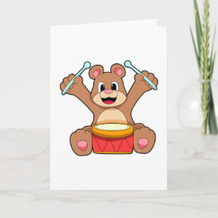 Carte Bear at Music with Drum