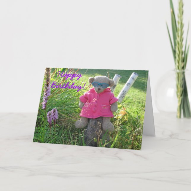 Carte Bear in Shades, Joyeux anniversaire ! (Devant)