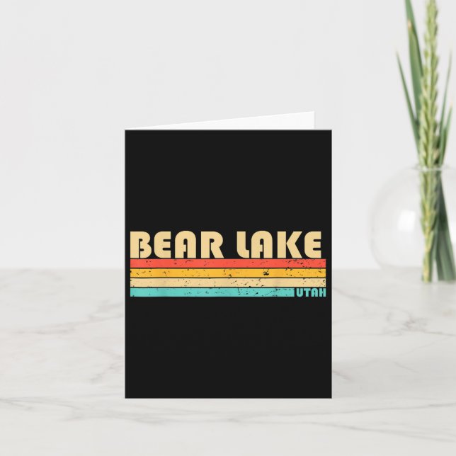 Carte Bear Lake Utah Funny Pêche Camping été (Devant)