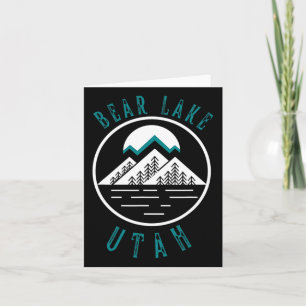 Carte Bear Lake Utah Mountain Ski Randonnée Bateau de pê