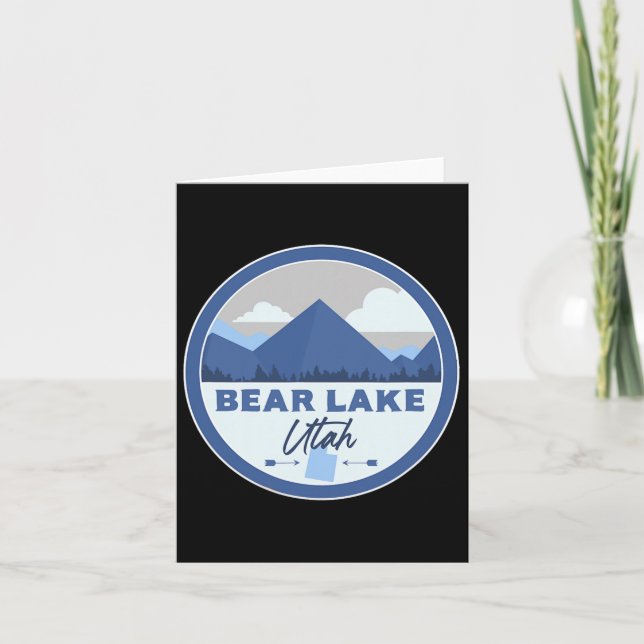 Carte Bear Lake Utah Ut Mountains Badge Randonnée Souven (Devant)